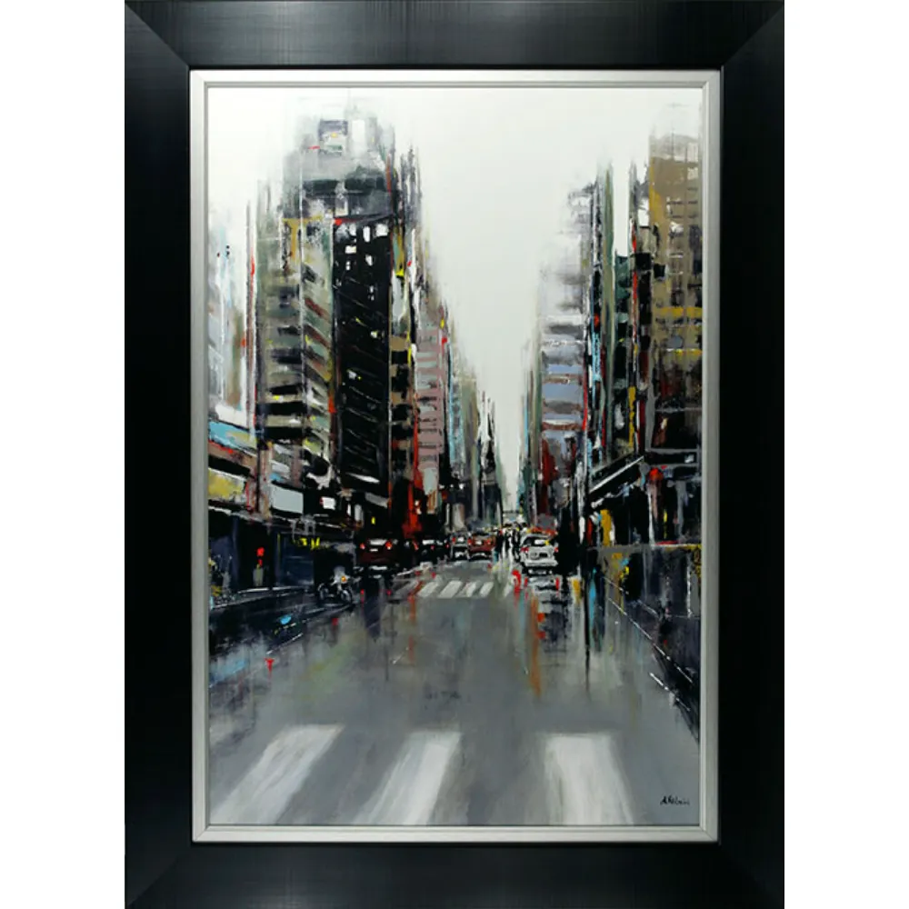 Abstract Cityscape Portrait Framed in Grey 106cm X 77cm | Washington Lighting and Interiors Abstract Cityscape Portrait Framed in Grey 106cm X 77cm | Washington Lighting and Interiors