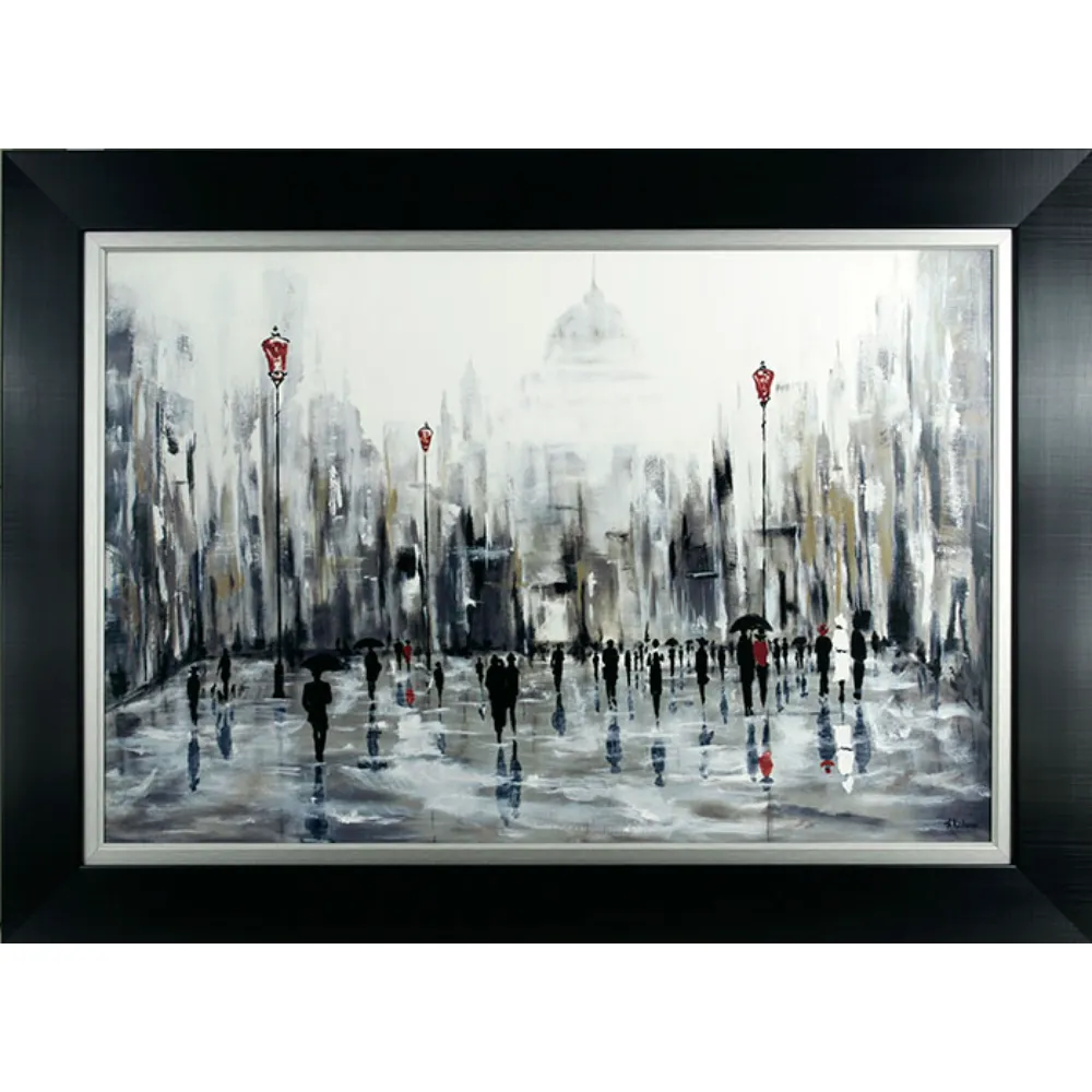 Abstract Cityscape Landscape Framed in Grey 77cm X 106cm | Washington Lighting and Interiors Abstract Cityscape Landscape Framed in Grey 77cm X 106cm | Washington Lighting and Interiors