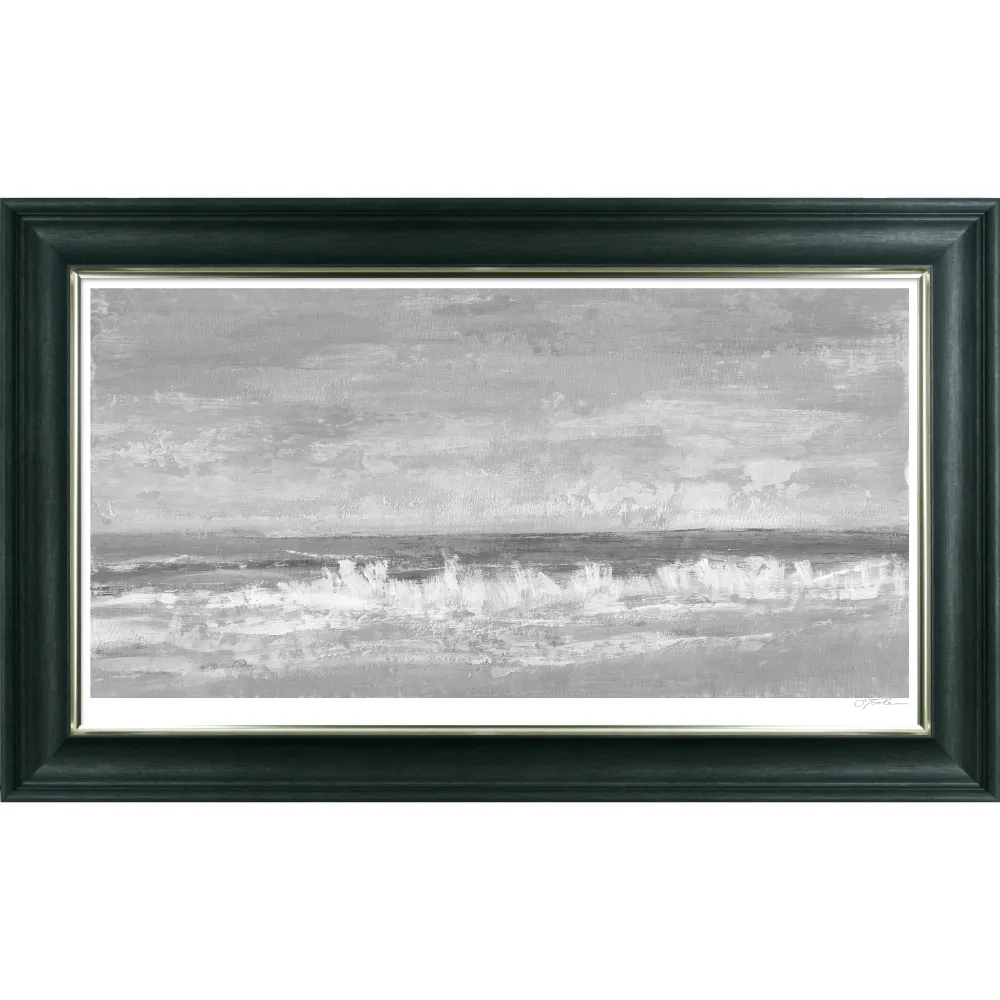 Coastal Landscape Framed in Black White 68cm X 117cm | Washington Lighting and Interiors Coastal Landscape Framed in Black White 68cm X 117cm | Washington Lighting and Interiors