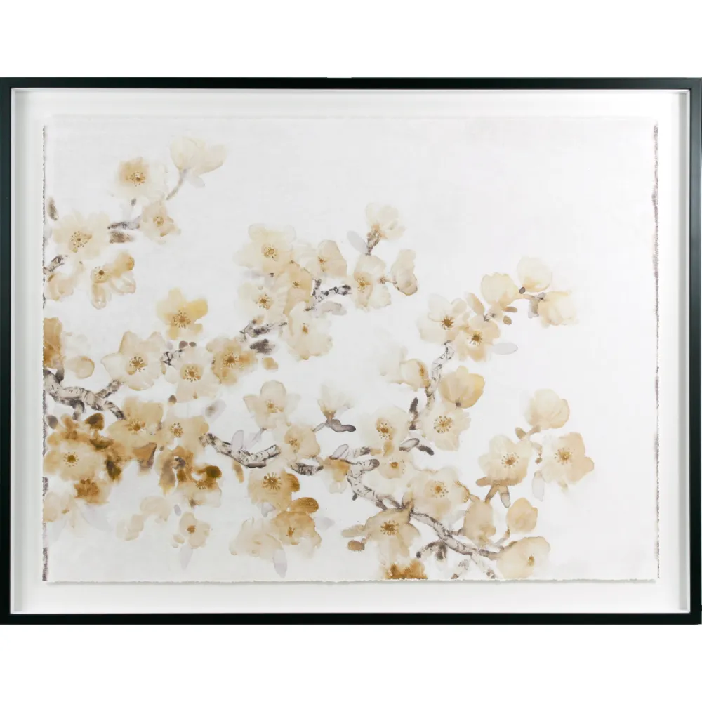 Floral Landscape Framed in Beige White 66cm X 85cm | Washington Lighting and Interiors Floral Landscape Framed in Beige White 66cm X 85cm | Washington Lighting and Interiors