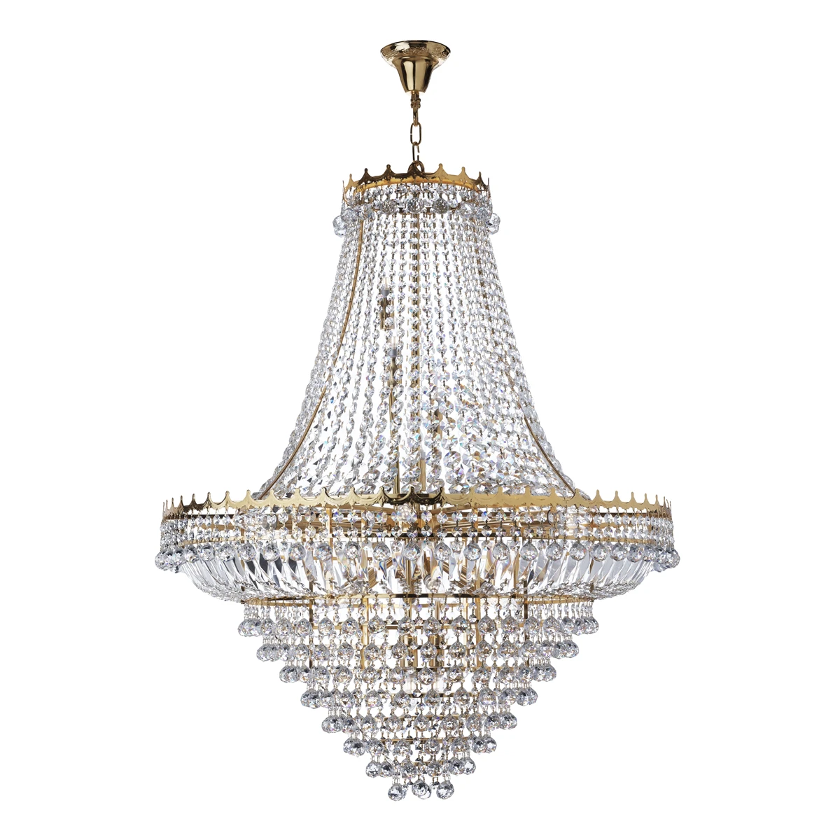19 Light Clear Crystal Chandelier W Gold Frame | Washington Lighting and Interiors 19 Light Clear Crystal Chandelier W Gold Frame | Washington Lighting and Interiors
