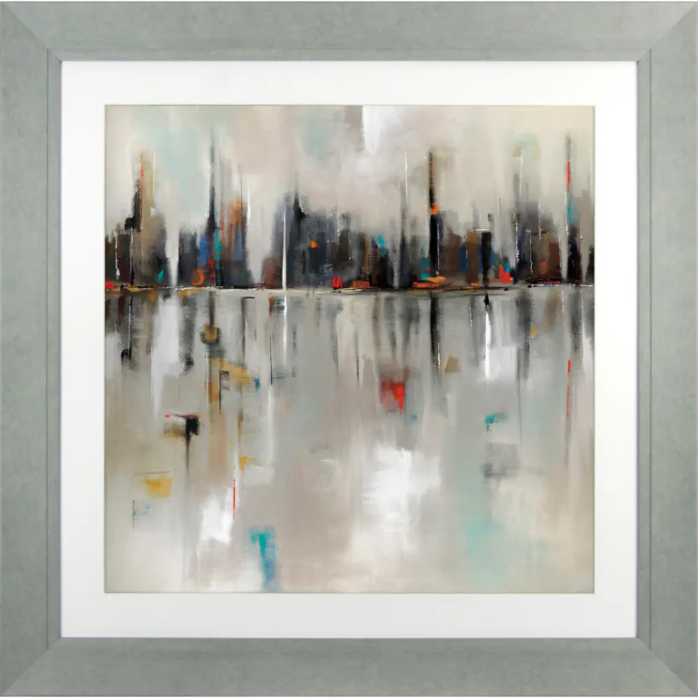 Abstract Square Framed in Grey Red White 845cm X 845cm | Washington Lighting and Interiors Abstract Square Framed in Grey Red White 845cm X 845cm | Washington Lighting and Interiors