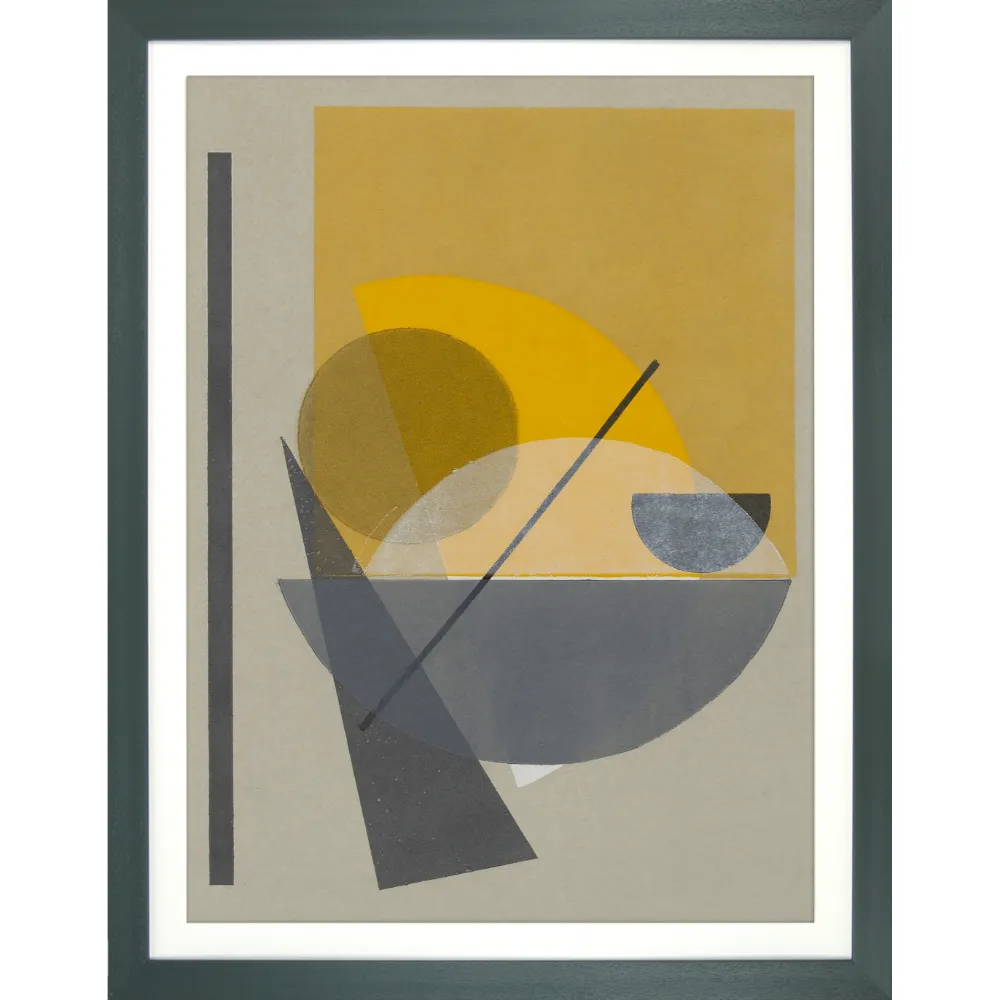 Abstract Portrait Framed in Grey White Yellow 965cm X 74cm | Washington Lighting and Interiors Abstract Portrait Framed in Grey White Yellow 965cm X 74cm | Washington Lighting and Interiors