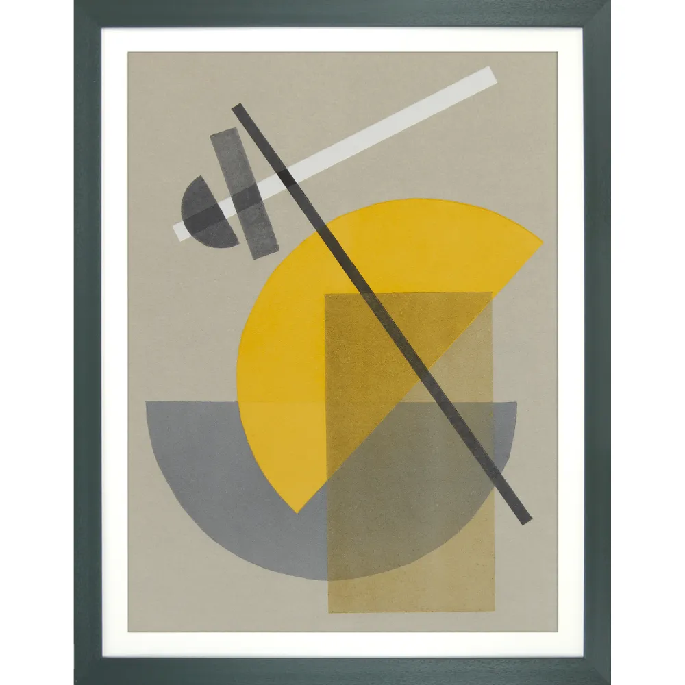 Abstract Portrait Framed in Grey White Yellow 965cm X 74cm | Washington Lighting and Interiors Abstract Portrait Framed in Grey White Yellow 965cm X 74cm | Washington Lighting and Interiors
