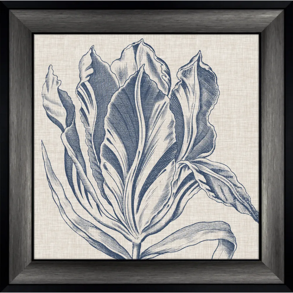 Floral Square Framed in Beige Blue 75cm X 75cm | Washington Lighting and Interiors Floral Square Framed in Beige Blue 75cm X 75cm | Washington Lighting and Interiors