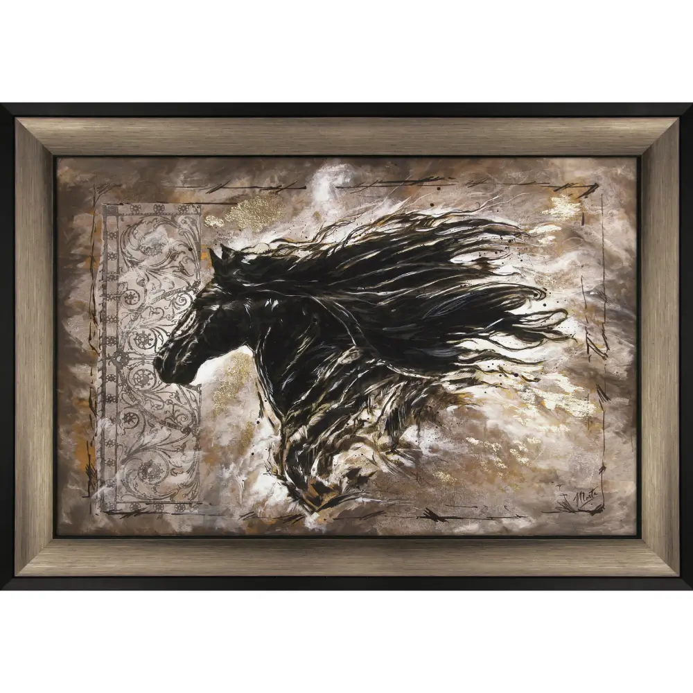 Animals Landscape Framed in Black Brown White 77cm X 109cm | Washington Lighting and Interiors Animals Landscape Framed in Black Brown White 77cm X 109cm | Washington Lighting and Interiors
