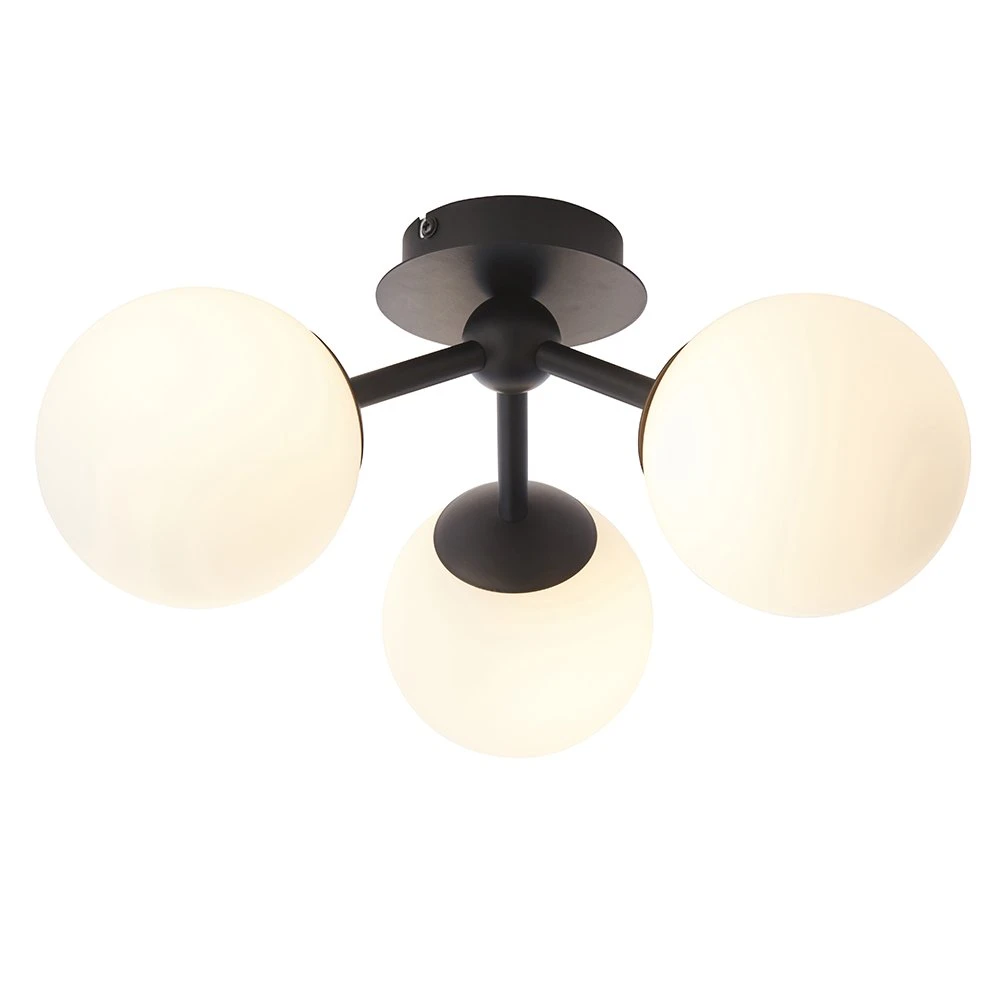 Bathroom Multi Arm Glass 3lt Semi Flush | Washington Lighting and Interiors Bathroom Multi Arm Glass 3lt Semi Flush | Washington Lighting and Interiors