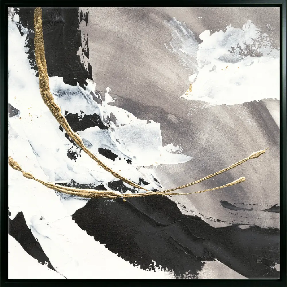 Abstract Square Framed in Black Gold White 815cm X 815cm | Washington Lighting and Interiors Abstract Square Framed in Black Gold White 815cm X 815cm | Washington Lighting and Interiors