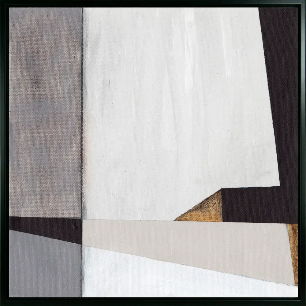 Abstract Square Framed in Black Brown White 82cm X 82cm | Washington Lighting and Interiors Abstract Square Framed in Black Brown White 82cm X 82cm | Washington Lighting and Interiors