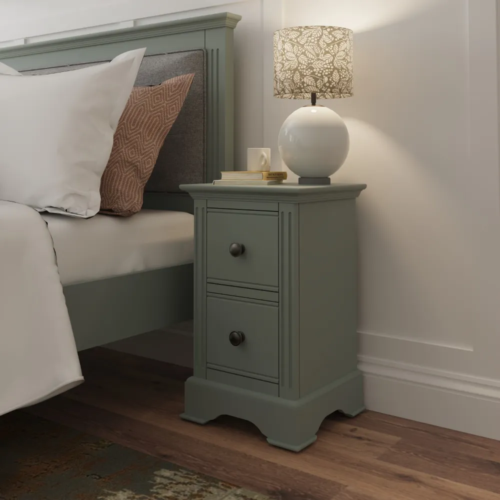 Small Bedside Cabinet Cactus Green | Washington Lighting and Interiors Small Bedside Cabinet Cactus Green | Washington Lighting and Interiors