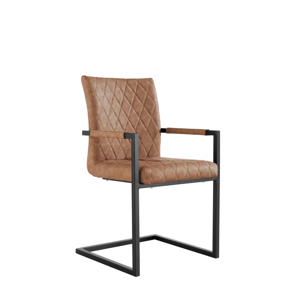 Diamond Stitch Carver Chair - Tan | Washington Lighting and Interiors Diamond Stitch Carver Chair Tan | Washington Lighting and Interiors