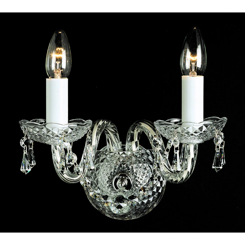2 Light Fitting in Chrome Ses with Strass Crystal | Washington Lighting and Interiors 2 Light Fitting in Chrome Ses with Strass Crystal | Washington Lighting and Interiors