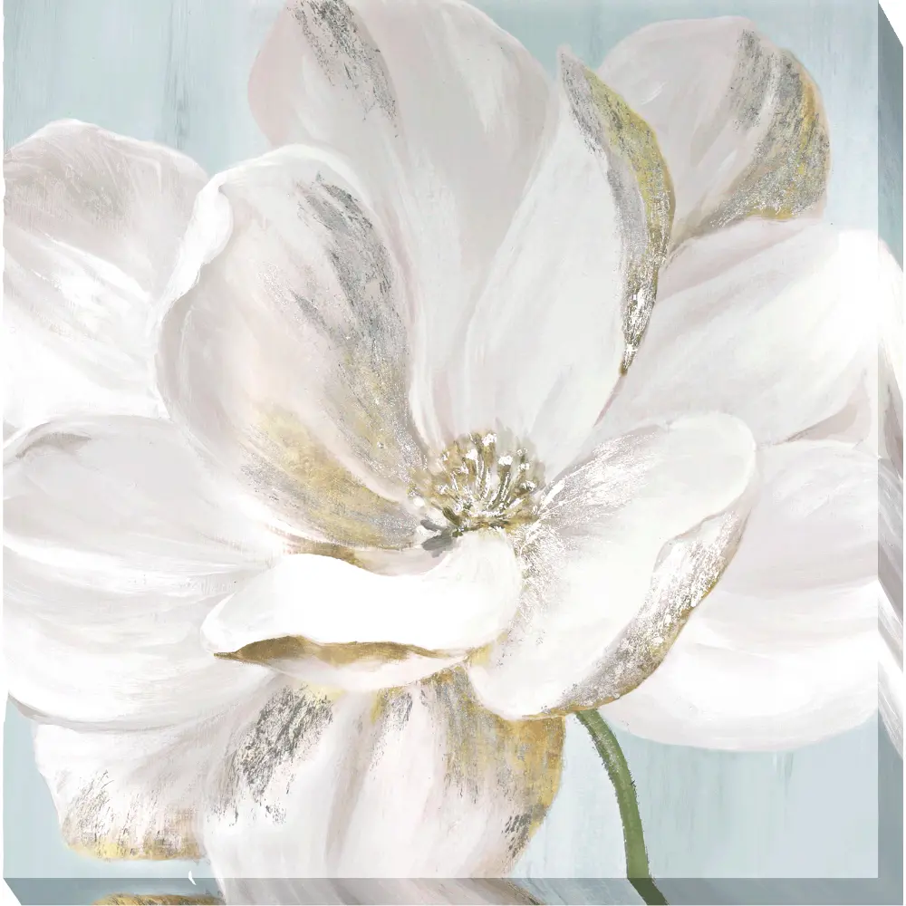 Floral Square Canvas in Blue White 98cm X 98cm | Washington Lighting and Interiors Floral Square Canvas in Blue White 98cm X 98cm | Washington Lighting and Interiors