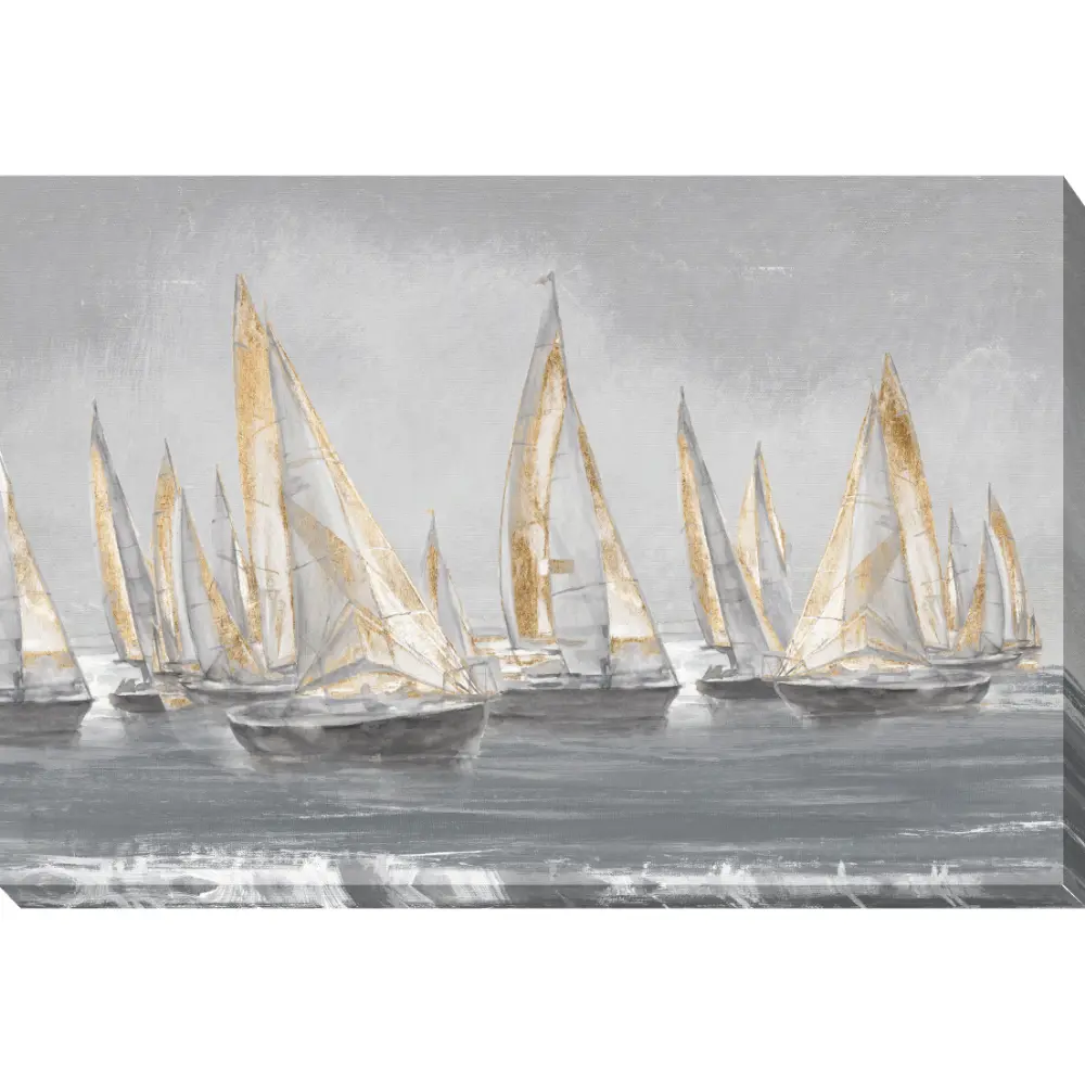Coastal Landscape Canvas in Gold Grey White 91cm X 137cm | Washington Lighting and Interiors Coastal Landscape Canvas in Gold Grey White 91cm X 137cm | Washington Lighting and Interiors