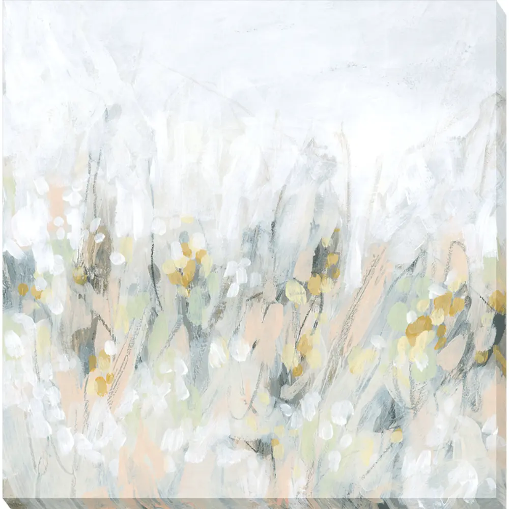 Floral Square Canvas in Blue Green Pink White 90cm X 90cm | Washington Lighting and Interiors Floral Square Canvas in Blue Green Pink White 90cm X 90cm | Washington Lighting and Interiors