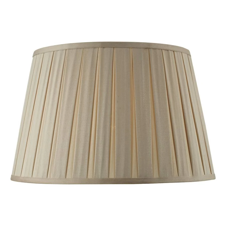 Taupe Faux Silk Tapered Drum Shade 40cm | Washington Lighting and Interiors Taupe Faux Silk Tapered Drum Shade 40cm | Washington Lighting and Interiors