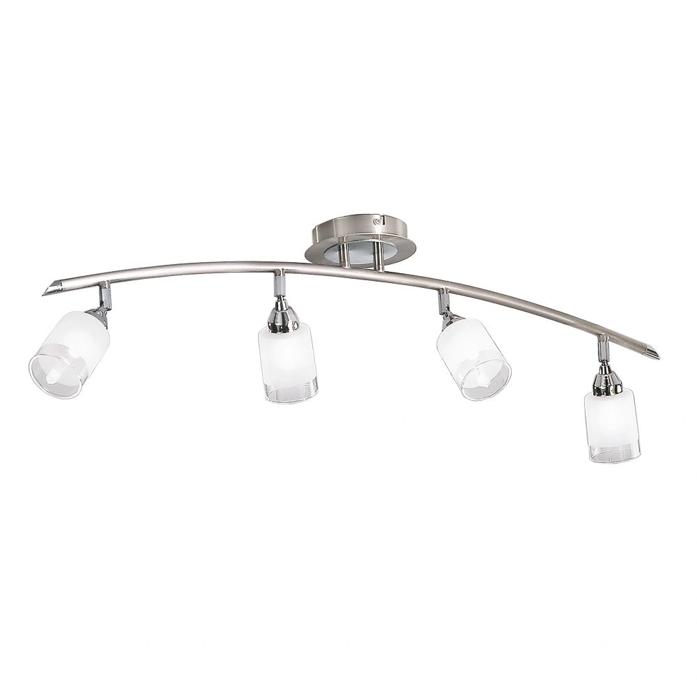 Chrome & Satin Nickel 4 Spotlight Fitting | Washington Lighting and Interiors Chrome & Satin Nickel 4 Spotlight Fitting | Washington Lighting and Interiors