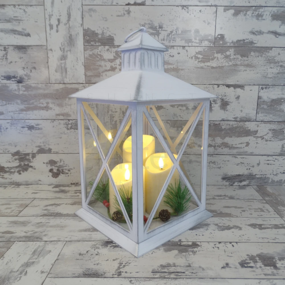 Large Winter 3 Candle Lantern in White | Washington Lighting and Interiors Large Winter 3 Candle Lantern in White | Washington Lighting and Interiors