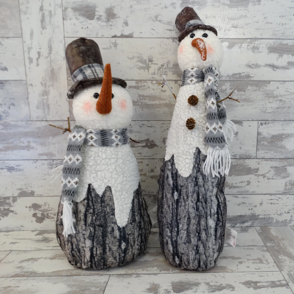 Soft Fabric Snowman Christmas Decoration - Tall | Washington Lighting and Interiors Soft Fabric Snowman Christmas Decoration Tall | Washington Lighting and Interiors