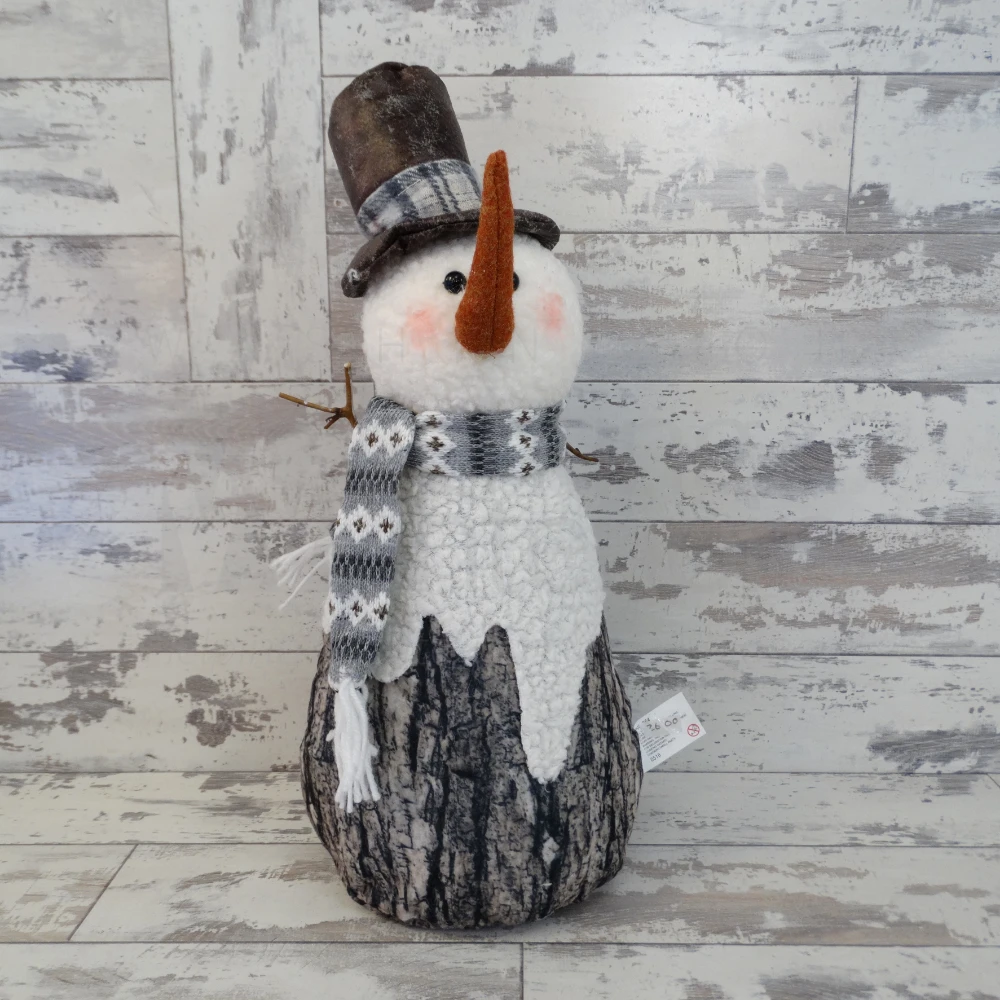 Soft Fabric Snowman Christmas Decoration - Shorter | Washington Lighting and Interiors Soft Fabric Snowman Christmas Decoration Shorter | Washington Lighting and Interiors