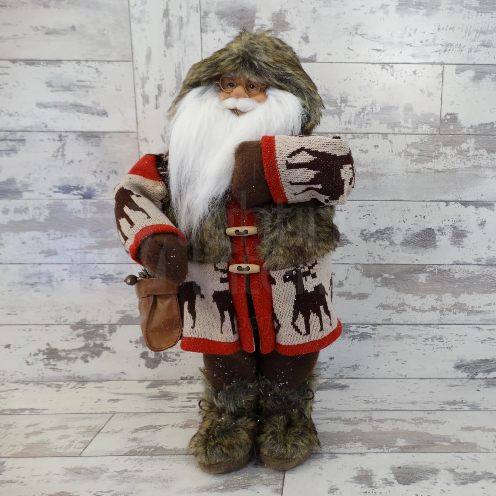 Santa Christmas Ornament in a Red and Brown Outfit | Washington Lighting and Interiors Santa Christmas Ornament in a Red and Brown Outfit | Washington Lighting and Interiors