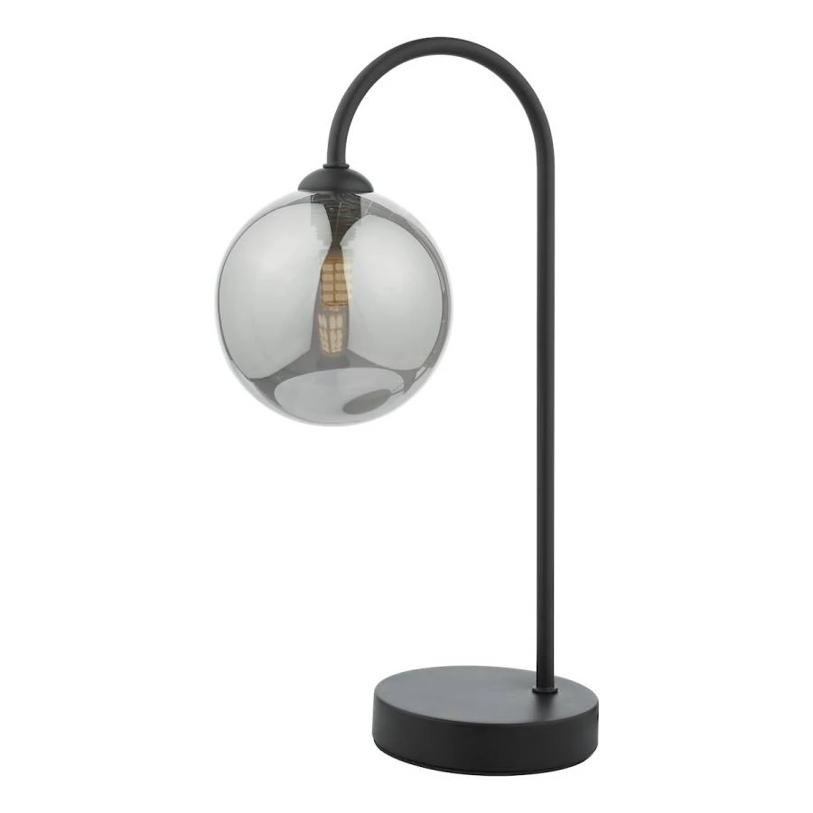 1 Light Touch Table Lamp Matt Black Smoked Glass | Washington Lighting and Interiors 1 Light Touch Table Lamp Matt Black Smoked Glass | Washington Lighting and Interiors