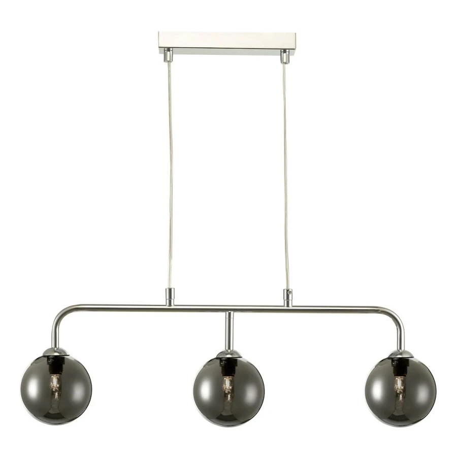 3 Light Bar Pendant Polished Chrome Smoked Glass | Washington Lighting and Interiors 3 Light Bar Pendant Polished Chrome Smoked Glass | Washington Lighting and Interiors