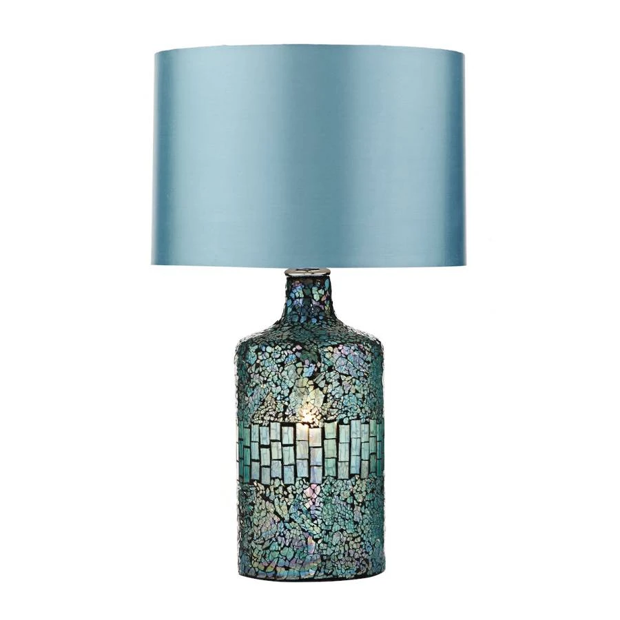 Table Lamp Blue Mosaic Dual Source Complete with Shade | Washington Lighting and Interiors Table Lamp Blue Mosaic Dual Source Complete with Shade | Washington Lighting and Interiors