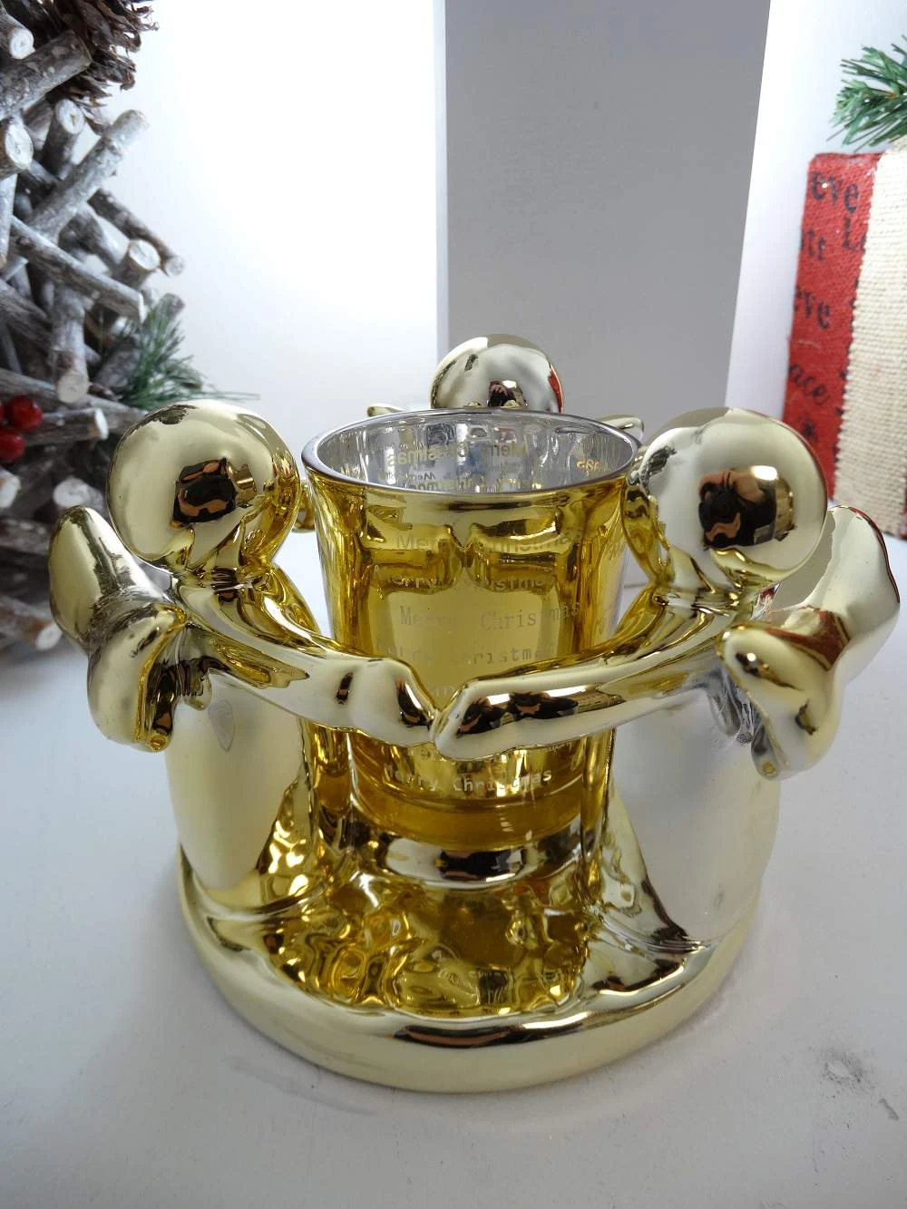 Golden Angels Tealight Holder | Washington Lighting and Interiors Golden Angels Tealight Holder | Washington Lighting and Interiors