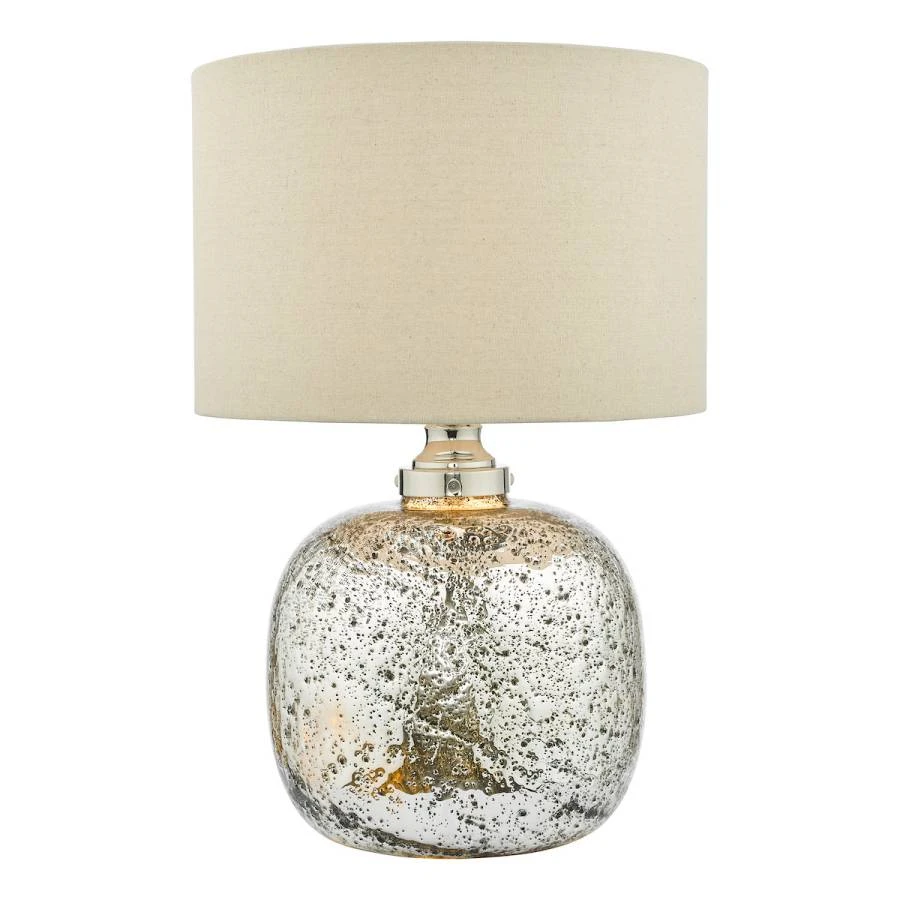 Dual Light Table Lamp Polished Nickel Volcanic Glass with Shade | Washington Lighting and Interiors Dual Light Table Lamp Polished Nickel Volcanic Glass with Shade | Washington Lighting and Interiors