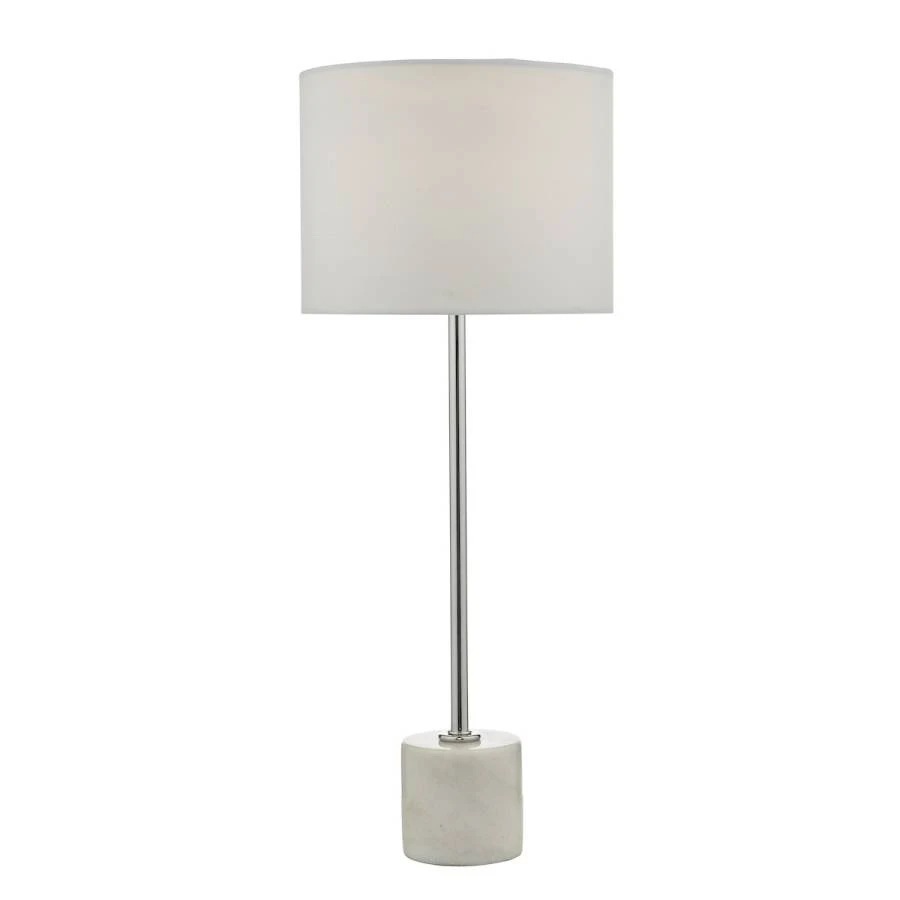Table Lamp White & Grey Marble + Shade | Washington Lighting and Interiors Table Lamp White & Grey Marble + Shade | Washington Lighting and Interiors