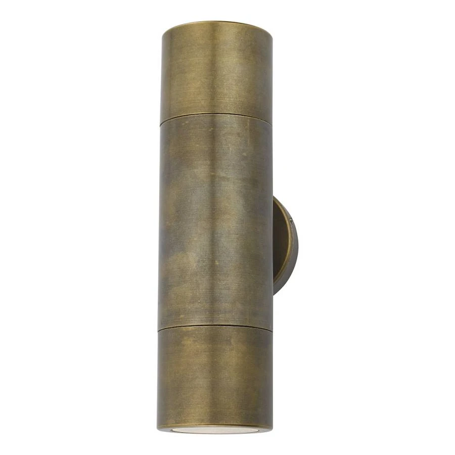 Outdoor Up & Down Wall Light Ip65 Natural Brass | Washington Lighting and Interiors Outdoor Up & Down Wall Light Ip65 Natural Brass | Washington Lighting and Interiors