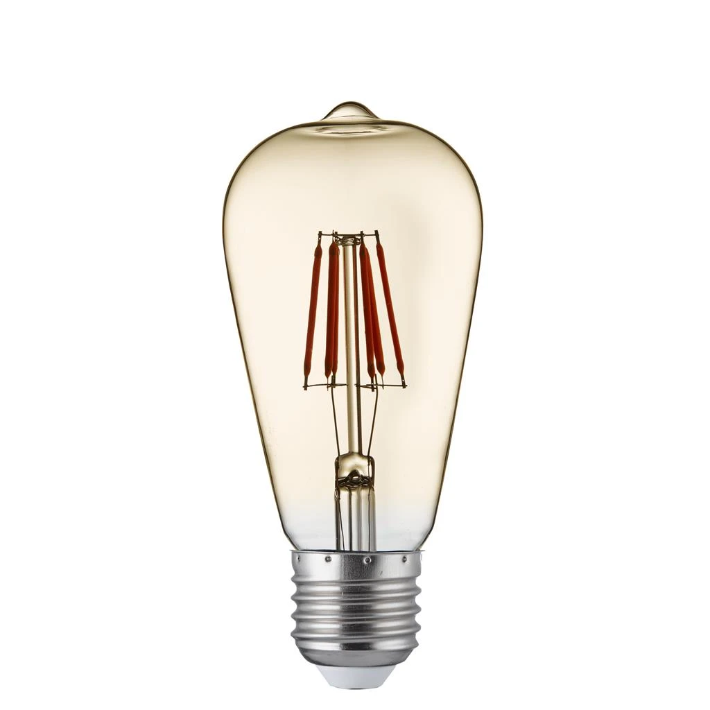 5 Led Lamps - Dimmable Led Filament Squirrel Lamp - Amber Glass - E27 6w - 600lm | Washington Lighting and Interiors 5 Led Lamps Dimmable Led Filament Squirrel Lamp Amber Glass E27 6w 600lm | Washington Lighting and Interiors