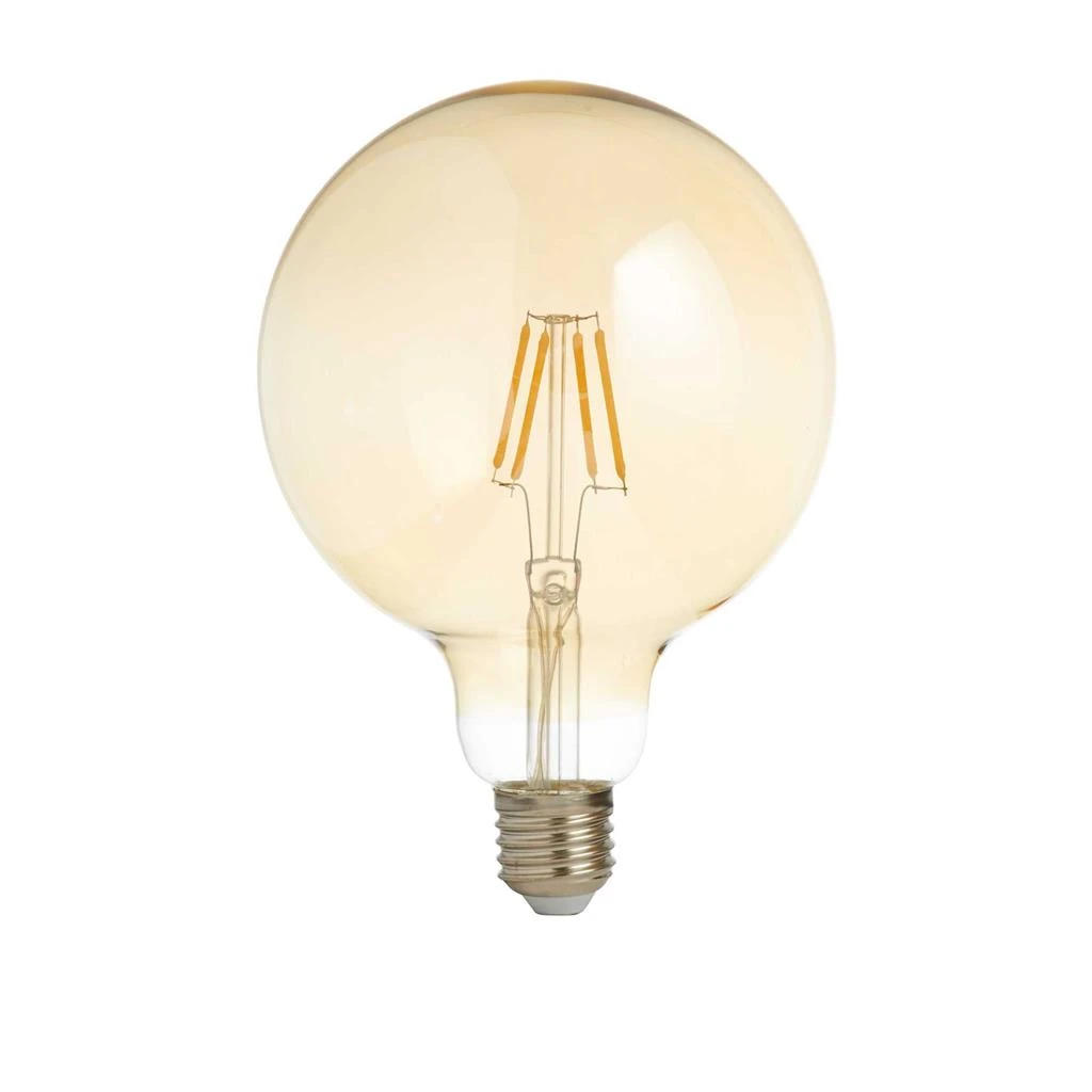 of 5 Dimmable Led Filament Globe Lamp 125mm Amber Glass - E27 6w - 600lm | Washington Lighting and Interiors of 5 Dimmable Led Filament Globe Lamp 125mm Amber Glass E27 6w 600lm | Washington Lighting and Interiors