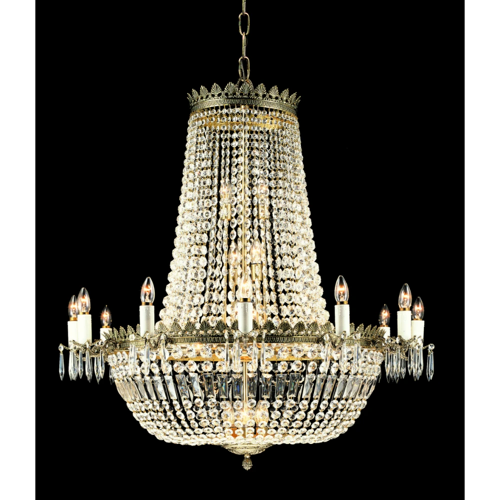 30 Light Fitting in Antique Brass Bc with Crystal | Washington Lighting and Interiors 30 Light Fitting in Antique Brass Bc with Crystal | Washington Lighting and Interiors