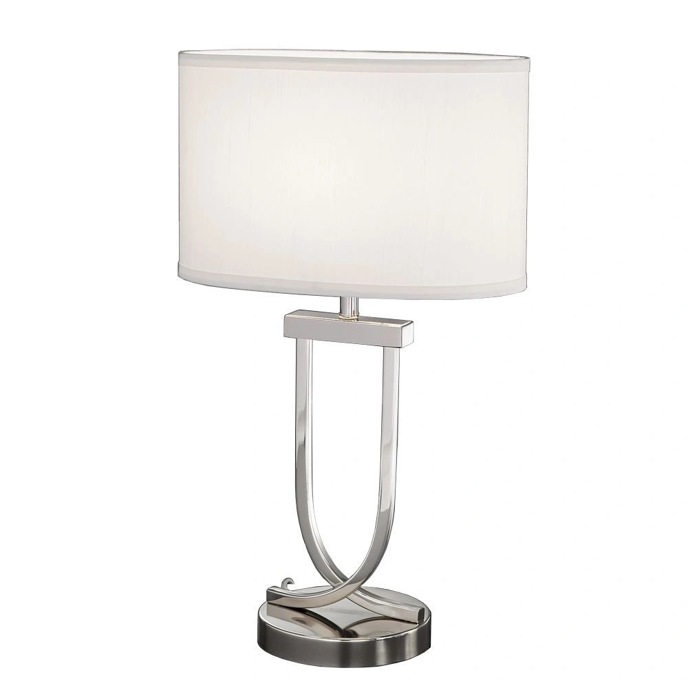 Chrome Table Lamp with Oval Shade | Washington Lighting and Interiors Chrome Table Lamp with Oval Shade | Washington Lighting and Interiors