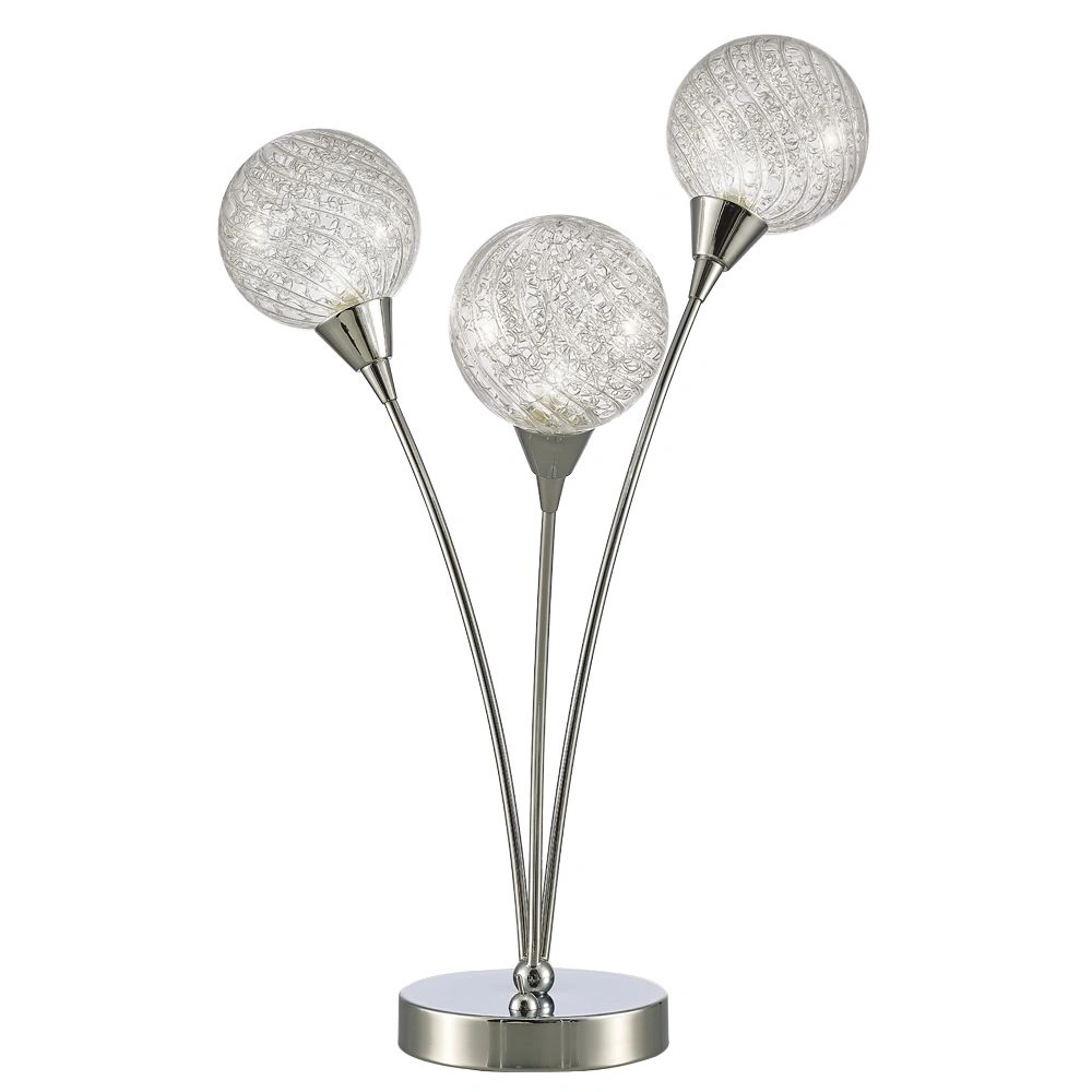 Modern 3 Light Table Lamp in Chrome | Washington Lighting and Interiors Modern 3 Light Table Lamp in Chrome | Washington Lighting and Interiors
