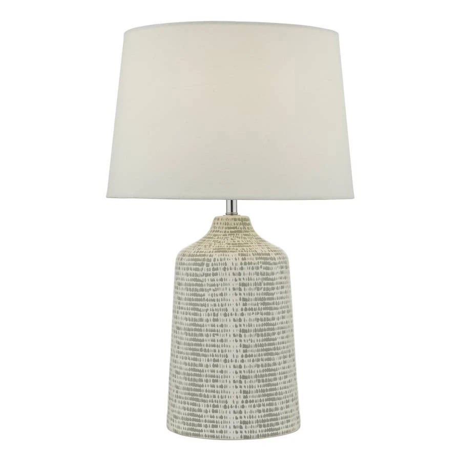 Table Lamp White & Grey with Shade | Washington Lighting and Interiors Table Lamp White & Grey with Shade | Washington Lighting and Interiors
