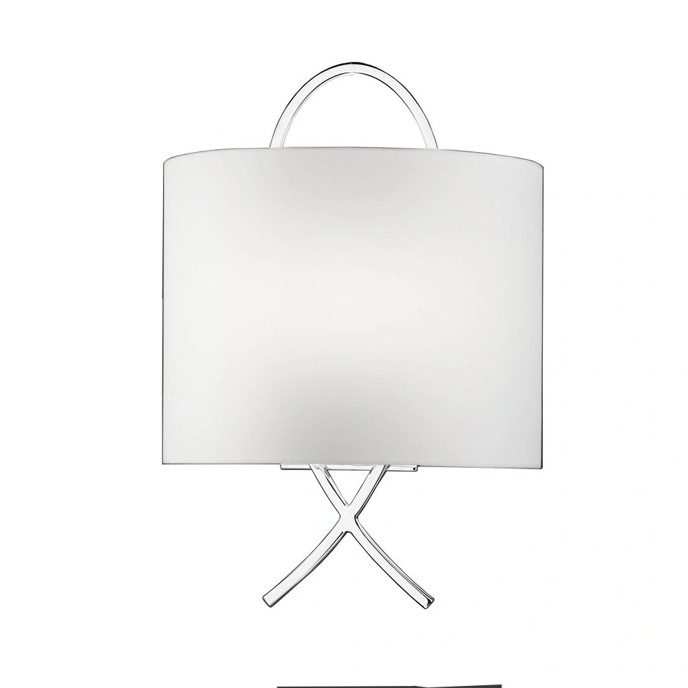 Polished Chrome Wall Bracket - Off-white Half Shade | Washington Lighting and Interiors Polished Chrome Wall Bracket Off white Half Shade | Washington Lighting and Interiors