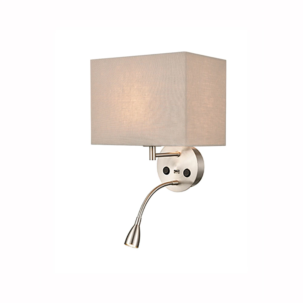 2 Light Interior Wall Bracket Satin Nickel | Washington Lighting and Interiors 2 Light Interior Wall Bracket Satin Nickel | Washington Lighting and Interiors