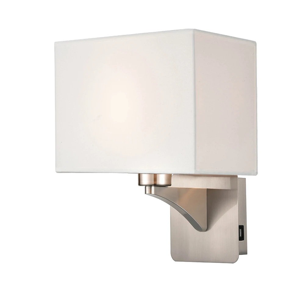 1 Light Interior Wall Bracket Satin Nickel | Washington Lighting and Interiors 1 Light Interior Wall Bracket Satin Nickel | Washington Lighting and Interiors