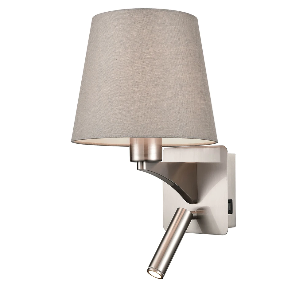 2 Light Interior Wall Bracket Satin Nickel | Washington Lighting and Interiors 2 Light Interior Wall Bracket Satin Nickel | Washington Lighting and Interiors
