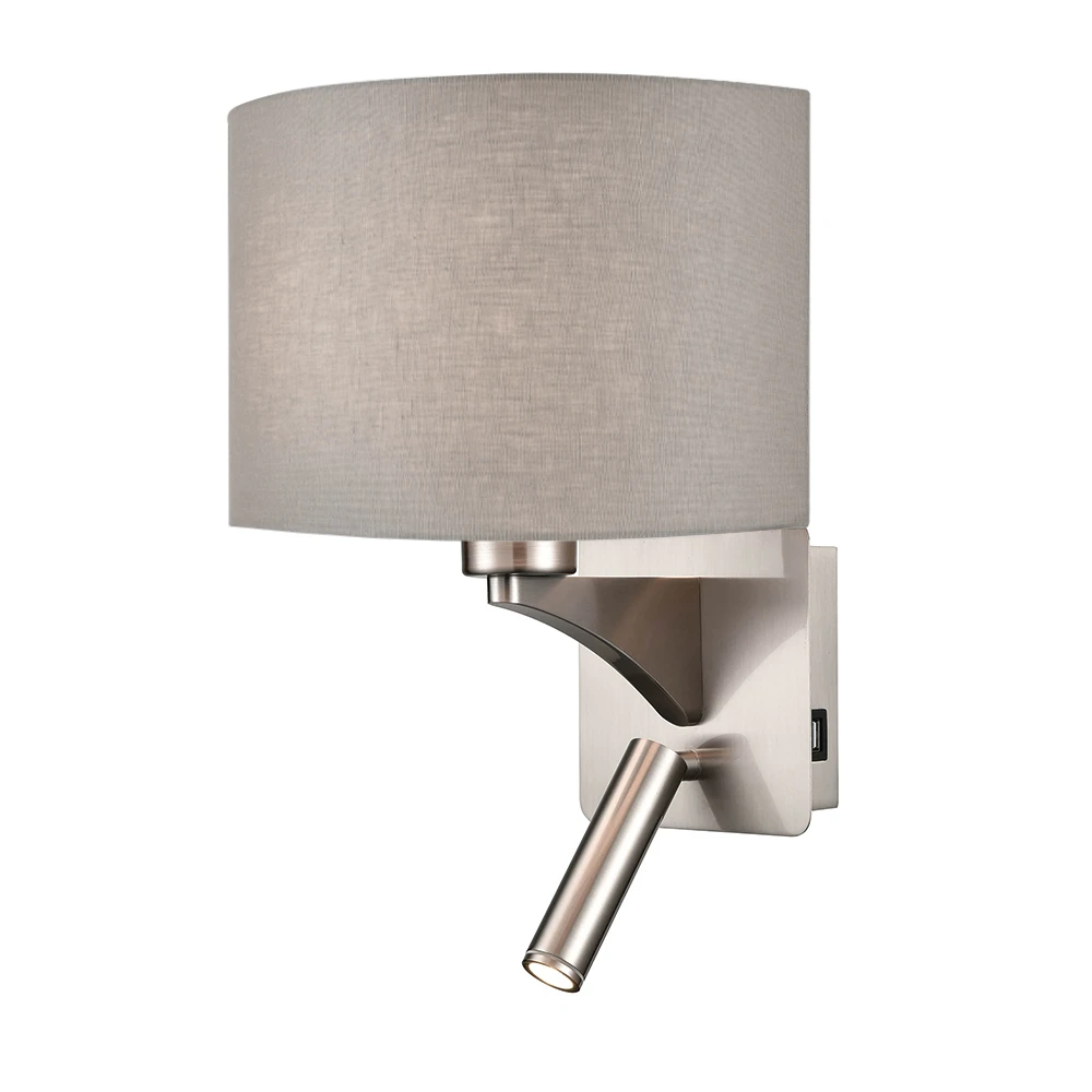 2 Light Interior Wall Bracket Satin Nickel | Washington Lighting and Interiors 2 Light Interior Wall Bracket Satin Nickel | Washington Lighting and Interiors