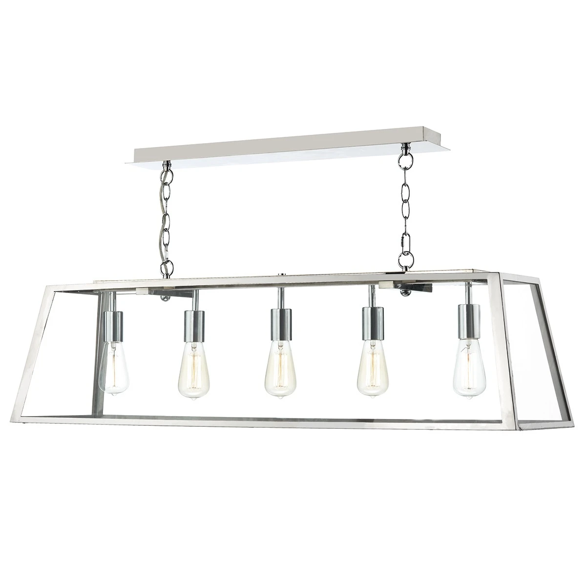 Retro Box 5 Light Pendant in Stainless Steel | Washington Lighting and Interiors Retro Box 5 Light Pendant in Stainless Steel | Washington Lighting and Interiors