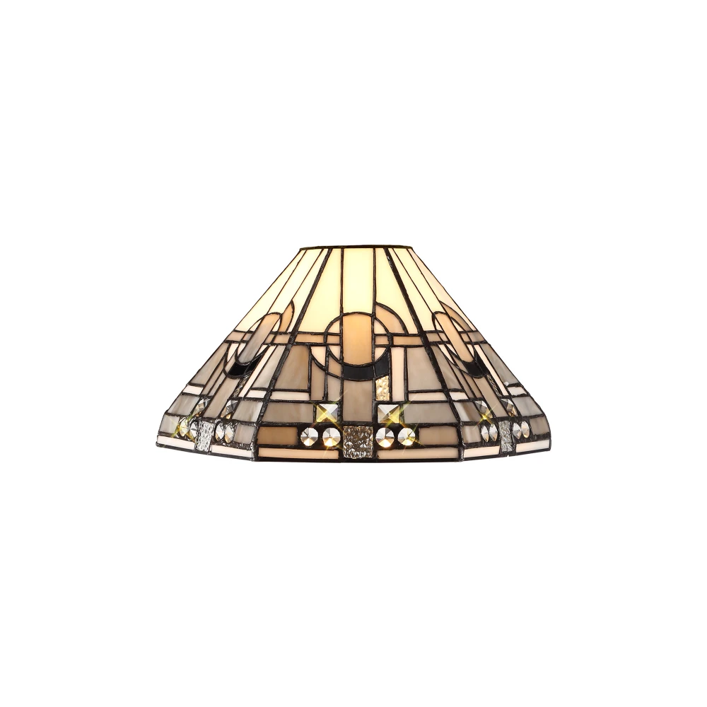 Alban Tiffany 30cm Non-electric Shade Suitable for Pendantceilingtable Lamp Whitegreyblackclear Crystal | Washington Lighting and Interiors Alban Tiffany 30cm Non electric Shade Suitable for Pendantceilingtable Lamp Whitegreyblackclear Crystal | Washington Lighting and Interiors