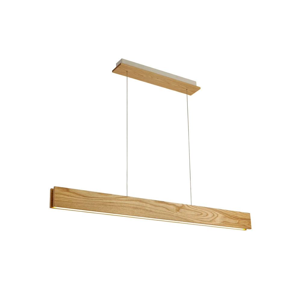 Aldersbrook Linear Pendant 2 X 20w Led 3000k 1662lm Oak Matt White 3yrs Warranty | Washington Lighting and Interiors Aldersbrook Linear Pendant 2 X 20w Led 3000k 1662lm Oak Matt White 3yrs Warranty | Washington Lighting and Interiors