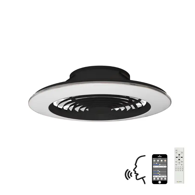 Xl 95w Led Dimmable Ceiling Light & 58w Dc Reversible Fan Black Finish Cw Remote Control App & Alexagoogle Voice Control 5900lm | Washington Lighting and Interiors Xl 95w Led Dimmable Ceiling Light & 58w Dc Reversible Fan Black Finish Cw Remote Control App & Alexagoogle Voice Control 5900lm | Washington Lighting and Interiors
