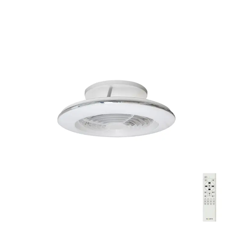 Mini 70w Led Dimmable Ceiling Light with Built-in 30w Dc Reversible Fan White Finish Cw Remote Control 4900lm | Washington Lighting and Interiors Mini 70w Led Dimmable Ceiling Light with Built in 30w Dc Reversible Fan White Finish Cw Remote Control 4900lm | Washington Lighting and Interiors