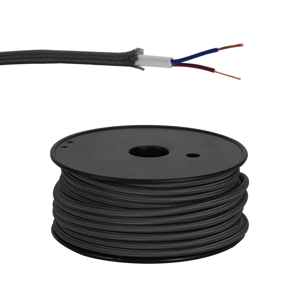 Anderson 25m Roll Grey Braided 2 Core 075mm Cable Vde Approved | Washington Lighting and Interiors Anderson 25m Roll Grey Braided 2 Core 075mm Cable Vde Approved | Washington Lighting and Interiors