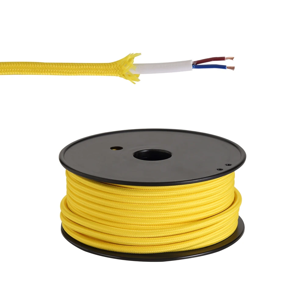 Anderson 25m Roll Yellow Braided 2 Core 075mm Cable Vde Approved | Washington Lighting and Interiors Anderson 25m Roll Yellow Braided 2 Core 075mm Cable Vde Approved | Washington Lighting and Interiors